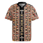 Personalized Ethiopia Rugby Jersey Ethiopian Tewahedo Angel Orthodox Black Color