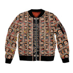 Personalized Ethiopia Sleeve Zip Bomber Jacket Ethiopian Tewahedo Angel Orthodox Black Color