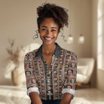 Personalized Ethiopia Women Casual Shirt Ethiopian Tewahedo Angel Orthodox Black Color