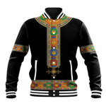 Ethiopia Saba Kemis Habesha Style Baseball Jacket Black Color