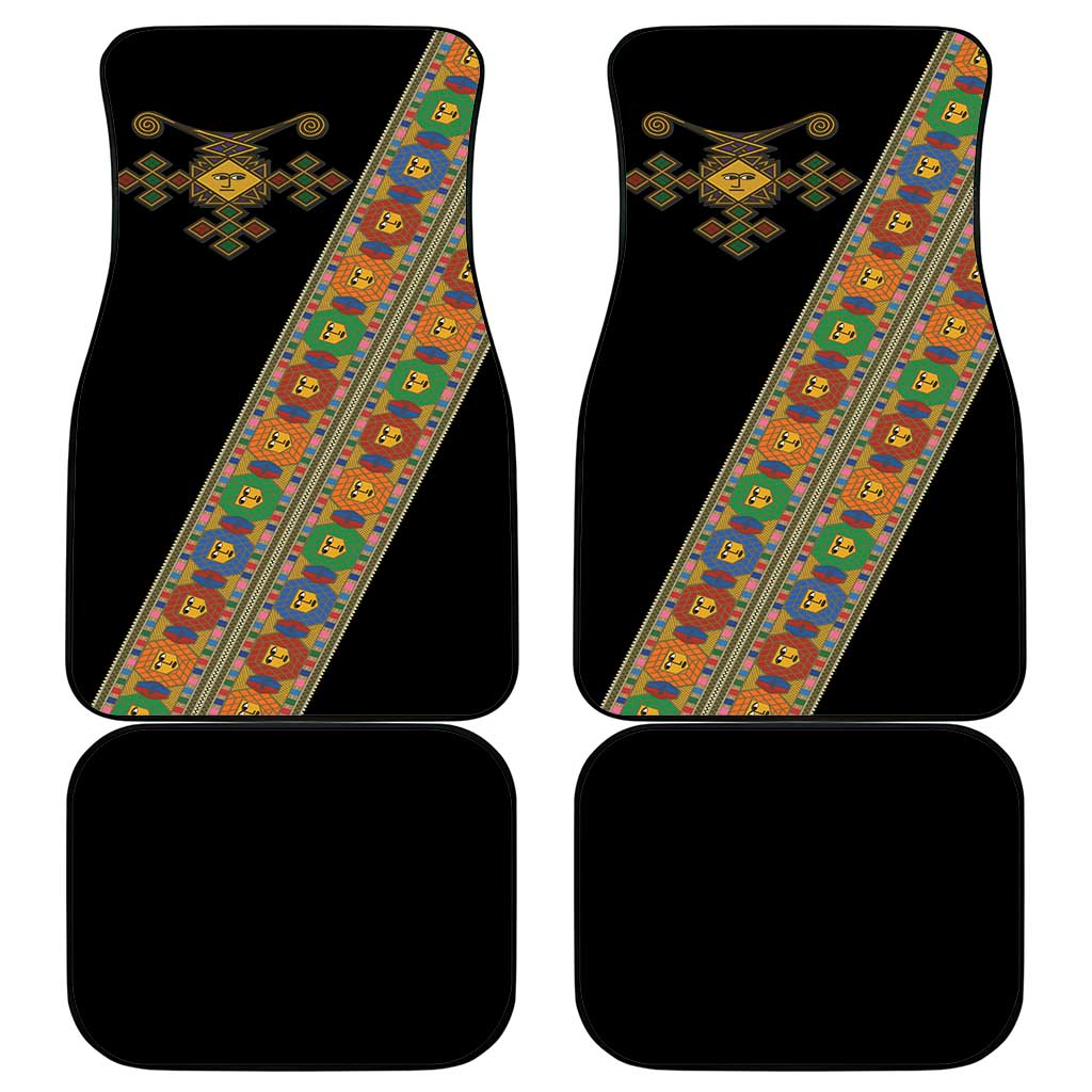 Ethiopia Saba Kemis Sash Style Car Mats Black Color