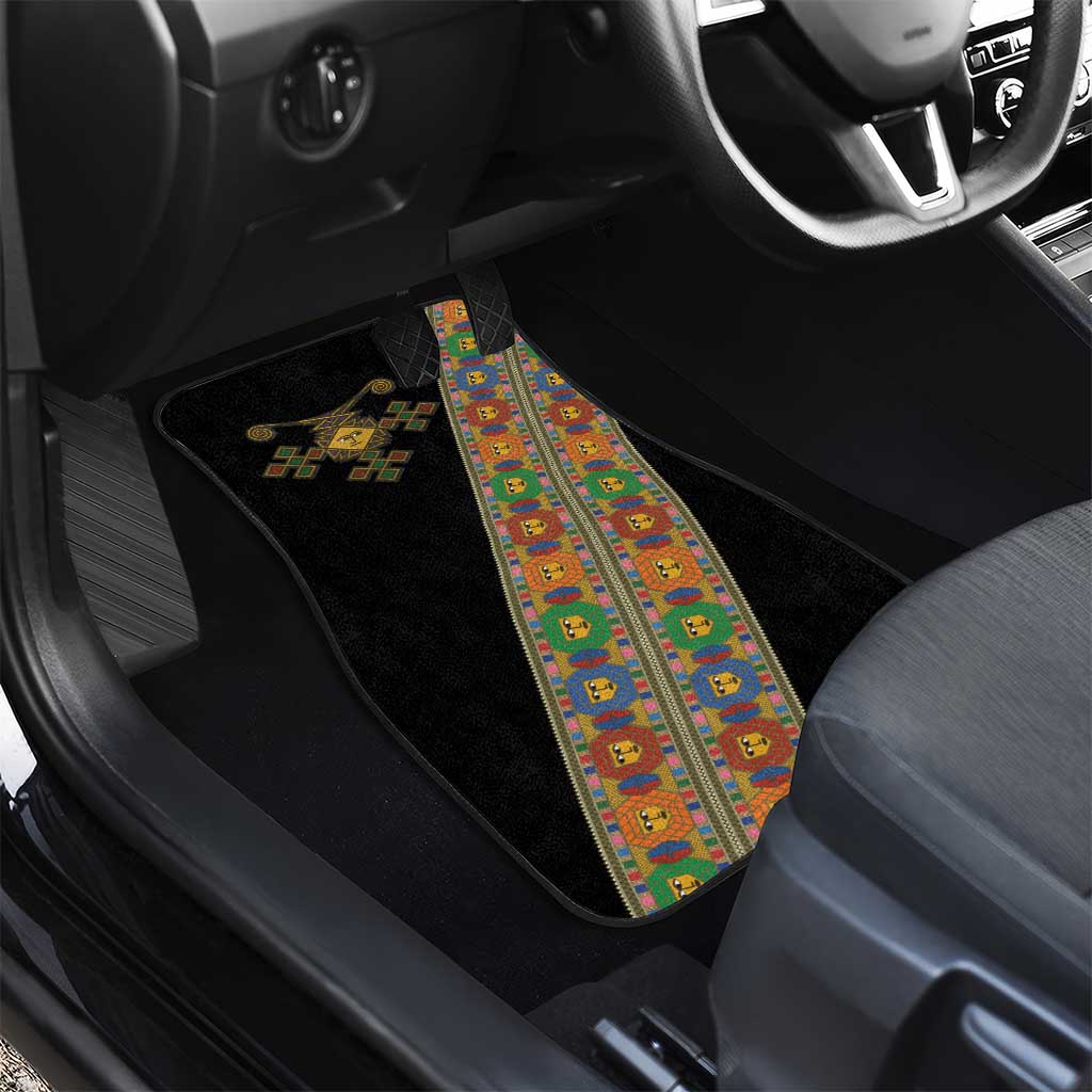 Ethiopia Saba Kemis Sash Style Car Mats Black Color