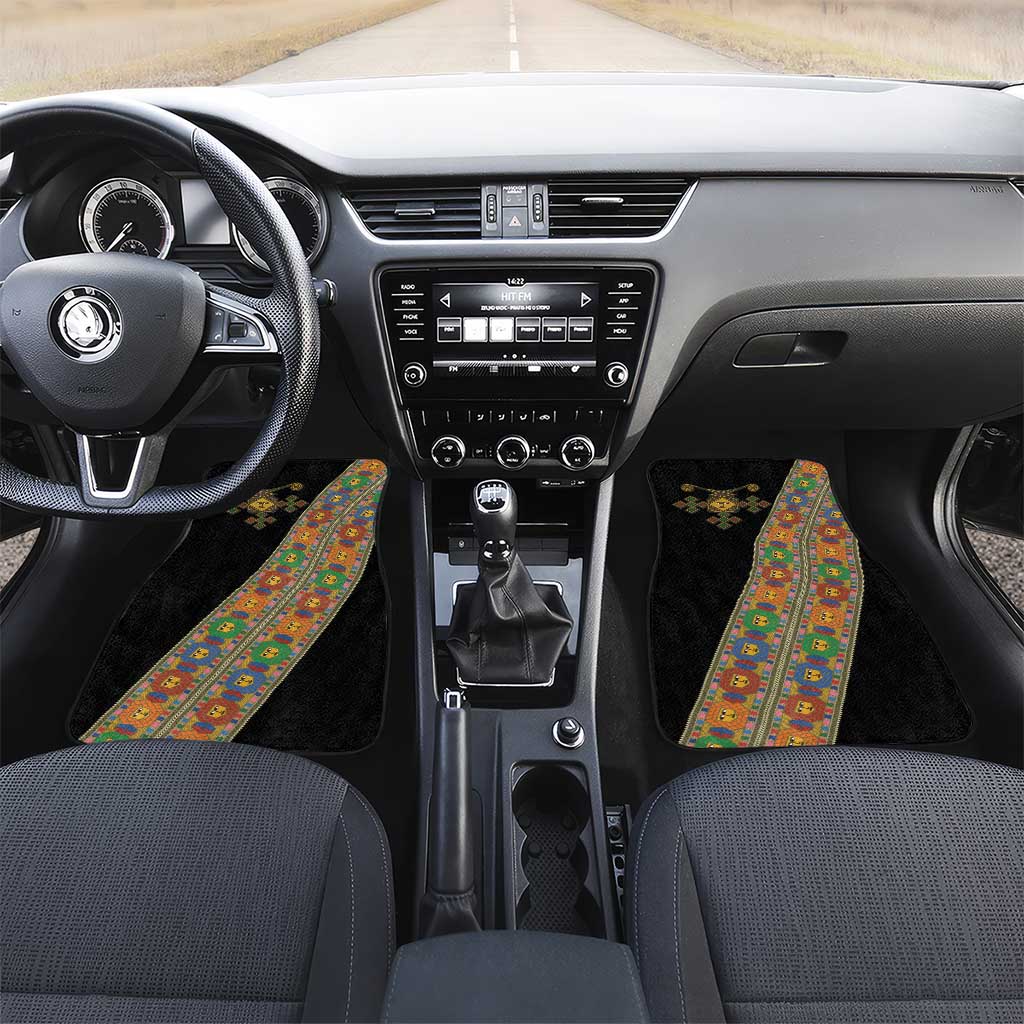 Ethiopia Saba Kemis Sash Style Car Mats Black Color