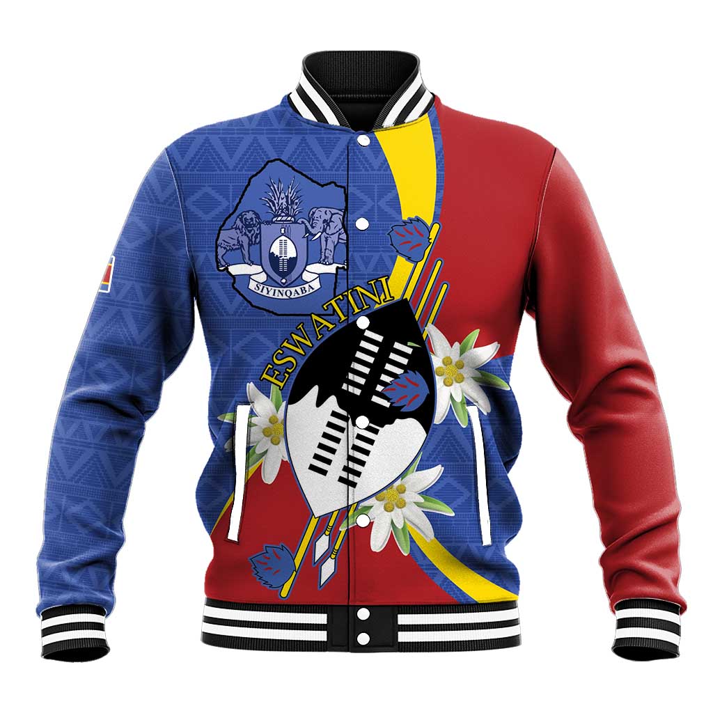 Umbuso weSwatini Baseball Jacket Nguni Shield Edelweiss Flower