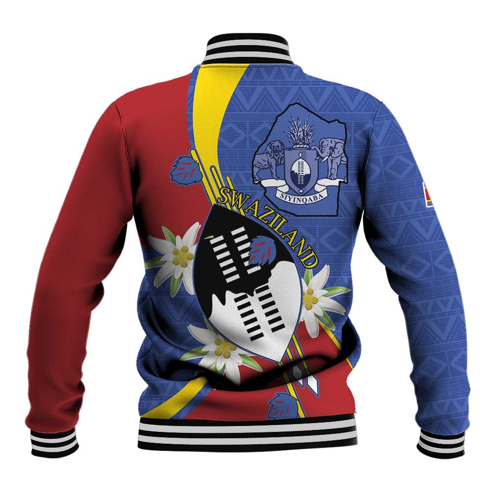 Umbuso weSwatini Baseball Jacket Nguni Shield Edelweiss Flower