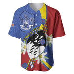 Umbuso weSwatini Baseball Jersey Nguni Shield Edelweiss Flower