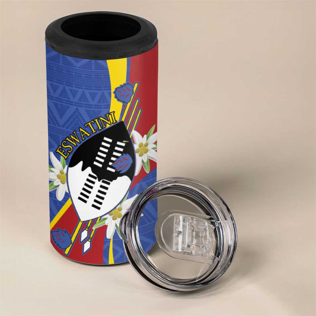 Umbuso weSwatini 4 in 1 Can Cooler Tumbler Nguni Shield Edelweiss Flower