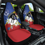 Umbuso weSwatini Car Seat Cover Nguni Shield Edelweiss Flower
