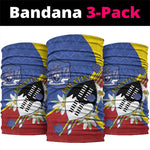 Umbuso weSwatini Neck Gaiter Nguni Shield Edelweiss Flower LT15