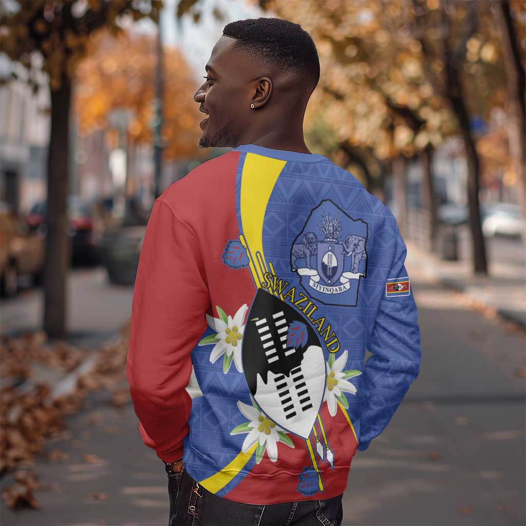 Umbuso weSwatini Sweatshirt Nguni Shield Edelweiss Flower