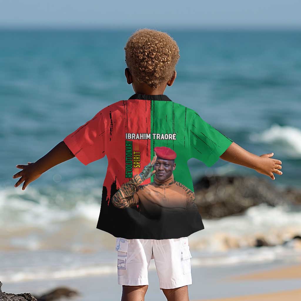 Faso Rises Our Soil Our Rules Kid Hawaiian Shirt Ibrahim Traore Revolutionary Spirit