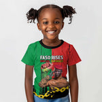 Faso Rises Our Soil Our Rules Kid T shirt Ibrahim Traore Revolutionary Spirit