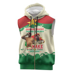 Ibrahim Traore Thomas Sankara Sleeveless Zip Hoodie Make Burkina Faso Great Again - African Pride