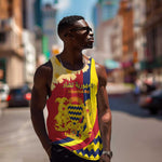 Personalised Afro Chad Men Tank Top Happy 65th of Independence