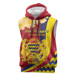 Personalised Afro Chad Sleeveless Zip Hoodie Happy 65th of Independence - African Pride