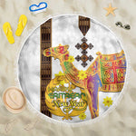 Melkam Enkutatash Eritrean Beach Blanket Camel With Habesha Tilet Pattern - African Pride