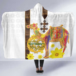 Melkam Enkutatash Eritrean Hooded Blanket Camel With Habesha Tilet Pattern - African Pride
