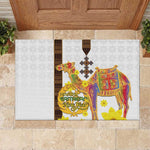 Melkam Enkutatash Eritrean Rubber Doormat Camel With Habesha Tilet Pattern - African Pride