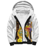 Melkam Enkutatash Eritrean Sherpa Hoodie Camel With Habesha Tilet Pattern - African Pride