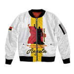 Personalized Dia dos Herois Nacionais de Angola Sleeve Zip Bomber Jacket 17 de Setembro - African Pride