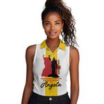 Personalized Dia dos Herois Nacionais de Angola Women Sleeveless Polo Shirt 17 de Setembro - African Pride