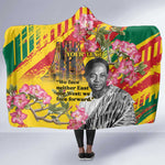 Personalized Ghana Kwame Nkrumah Memorial Day Hooded Blanket Mausoleum Impala Lily - African Pride