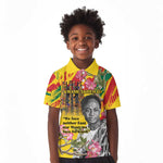 Personalized Ghana Kwame Nkrumah Memorial Day Kid Polo Shirt Mausoleum Impala Lily - African Pride