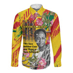 Personalized Ghana Kwame Nkrumah Memorial Day Long Sleeve Button Shirt Mausoleum Impala Lily - African Pride