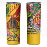 Personalized Ghana Kwame Nkrumah Memorial Day Skinny Tumbler Mausoleum Impala Lily - African Pride