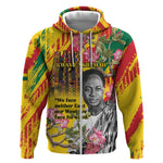 Personalized Ghana Kwame Nkrumah Memorial Day Zip Hoodie Mausoleum Impala Lily - African Pride