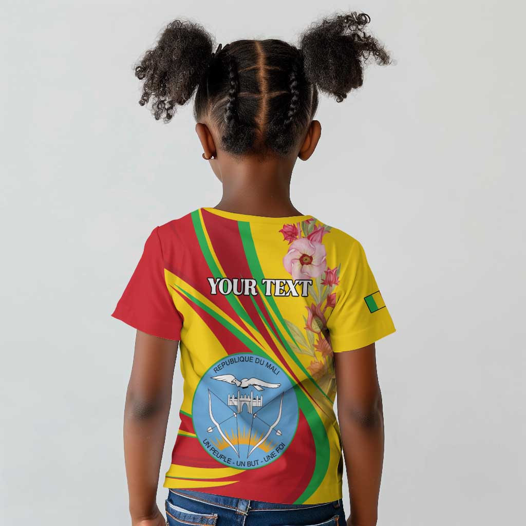 Personalized Afro Mali Kid T shirt Happy 65th Anniversary Independence - African Pride