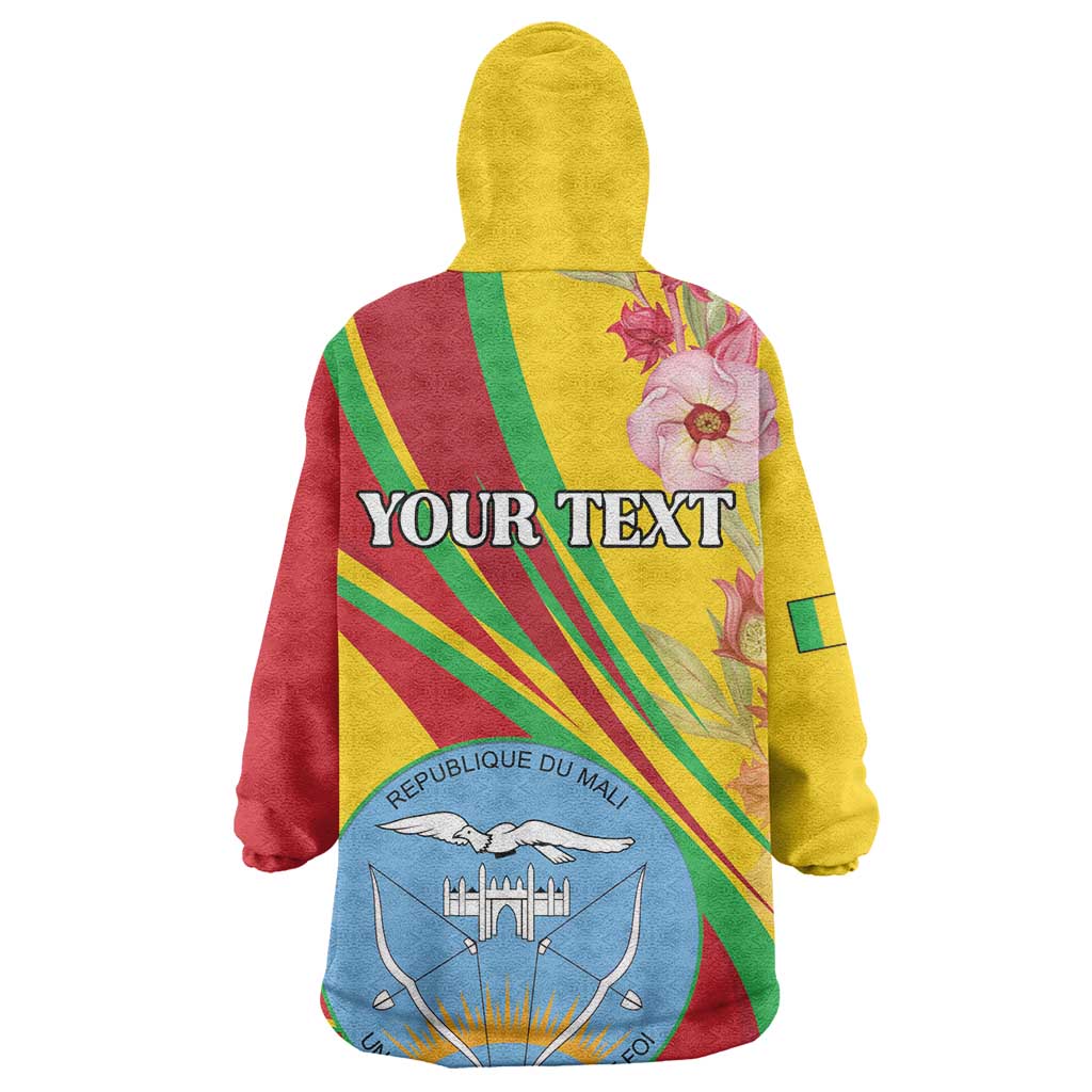 Personalized Afro Mali Kid Wearable Blanket Hoodie Happy 65th Anniversary Independence - African Pride