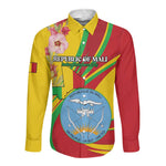 Personalized Afro Mali Long Sleeve Button Shirt Happy 65th Anniversary Independence - African Pride