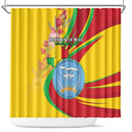 Afro Mali Shower Curtain Happy 65th Anniversary Independence - African Pride