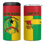 Personalized Guinea-Bissau 4 in 1 Can Cooler Tumbler Basic Flag Style - African Pride