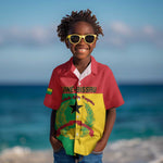 Personalized Guinea-Bissau Kid Hawaiian Shirt Basic Flag Style - African Pride