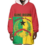 Personalized Guinea-Bissau Wearable Blanket Hoodie Basic Flag Style - African Pride