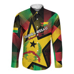 Personalized Happy Guinea-Bissau Long Sleeve Button Shirt Independence Day - African Pride