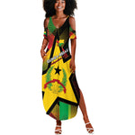 Personalized Happy Guinea-Bissau Summer Maxi Dress Independence Day - African Pride