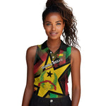 Personalized Happy Guinea-Bissau Women Sleeveless Polo Shirt Independence Day - African Pride