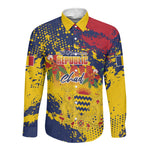 Afro TChad Personalized Long Sleeve Button Shirt Happy Republic Day - African Pride