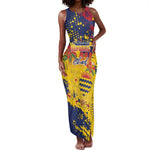 Afro TChad Personalized Tank Maxi Dress Happy Republic Day - African Pride