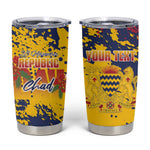 Afro TChad Personalized Tumbler Cup Happy Republic Day - African Pride