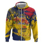 Afro TChad Personalized Zip Hoodie Happy Republic Day - African Pride