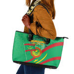 Mauritania Leather Tote Bag Happy Independence Day - African Pride