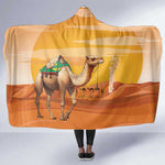 Mauritania Sahara Hooded Blanket Camel With Map - African Pride