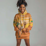 Mauritania Sahara Personalized Hoodie Dress Camel With Map - African Pride
