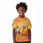 Mauritania Sahara Personalized Kid Polo Shirt Camel With Map - African Pride