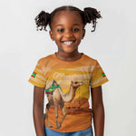 Mauritania Sahara Personalized Kid T shirt Camel With Map - African Pride