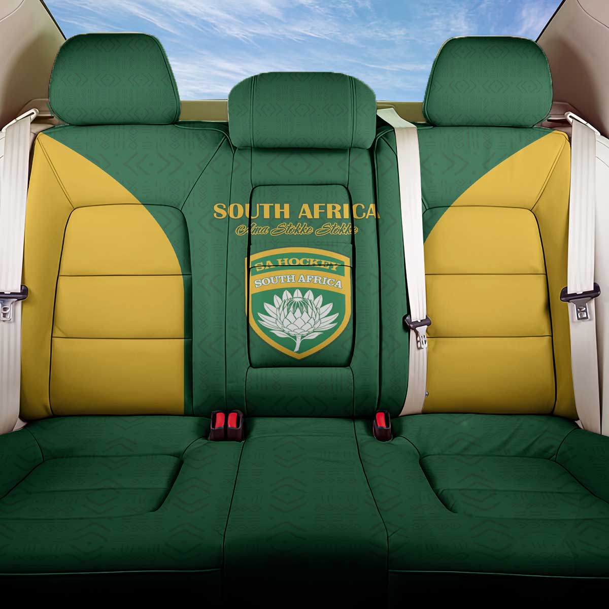 South Africa Hockey Back Car Seat Cover Come On Ama Stokke Stokke - African Pride
